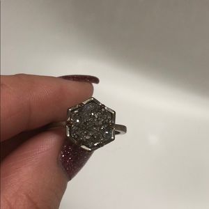 Kendra Scott Kylie Platinum Drusy Ring